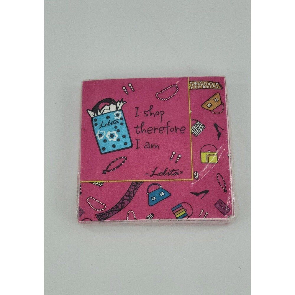 Shopaholic Beverage Napkins Lolita Creative Papers C.R. Gibson 20 Count New